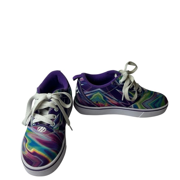 Heelys Pro 20 Prints Sneakers youth SZ 2 Purple Galaxy Multicolor tie dye child - Picture 9 of 12